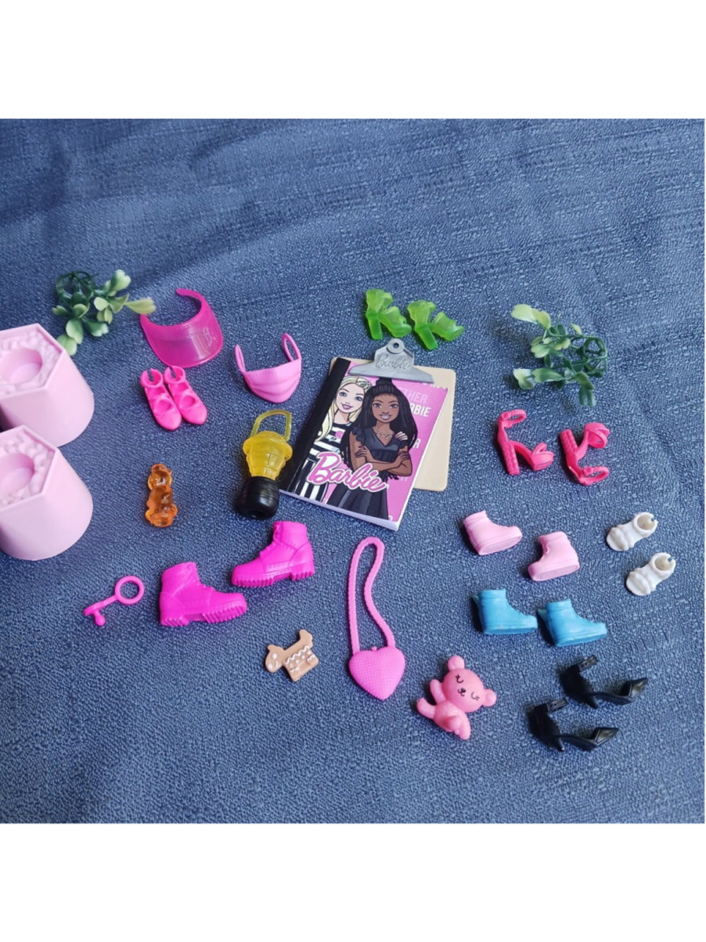 Doll Accessory Lot Shoes Visor Purse Bear Lantern